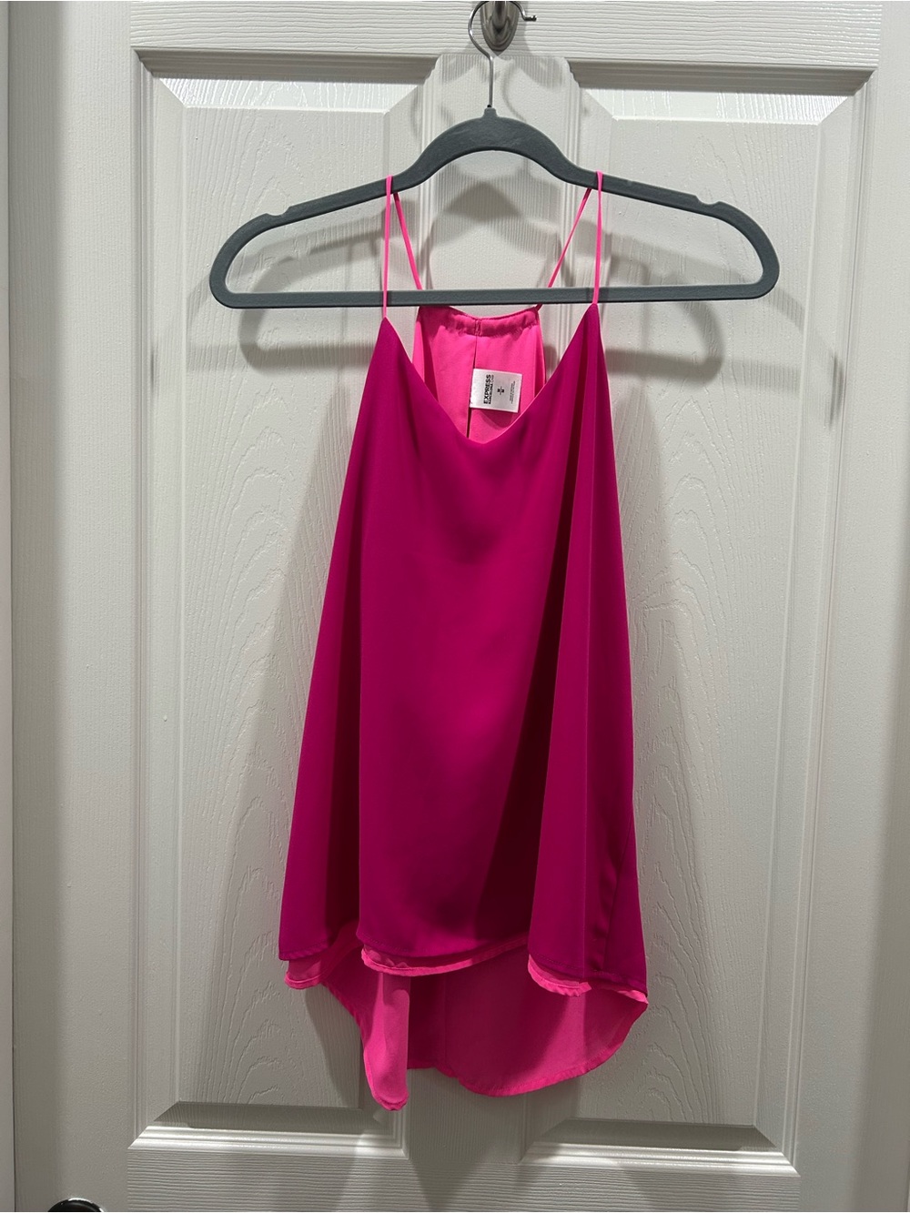 Women’s Express Fuchsia Satin Cami Tank Top -
